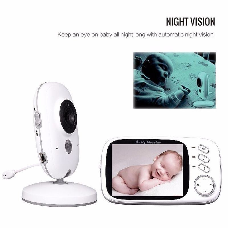 HD 720P Wireless Baby Monitor - Two-Way Audio, Night Vision, Temp Monitoring, Rechargeable_voghion.com