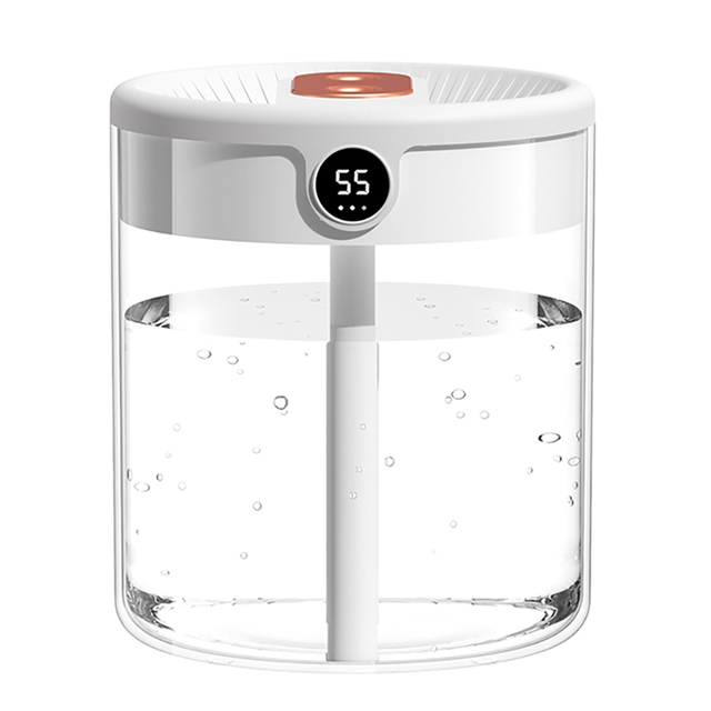 H2o légnedvesítő 2L nagy kapacitású dupla fúvókával LCD páratartalom kijelzővel aroma illóolaj diffúzor otthoni hordozható USB-hez_voghion.com