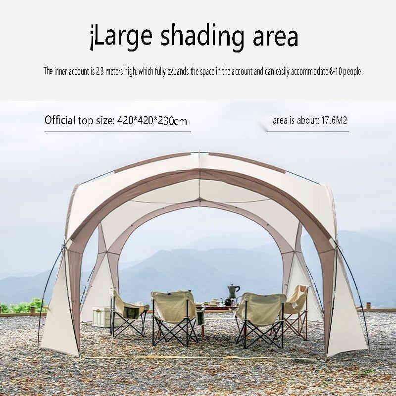 [Colecție 1382 persoane] Cort cu baldachin în stil cupolă, parasolar sferic, protecție solară, camping în aer liber, rezistent la vânt și_voghion.com