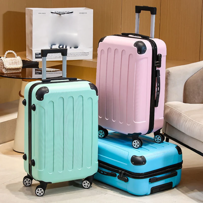 Nouvelle Valise De Voyage À Roulettes Pour Hommes Et Femmes, Boîte À Barres Côtelées, Valise D'embarquement, Boîte À Mot De Passe, Solide Et Durable,_voghion.com
