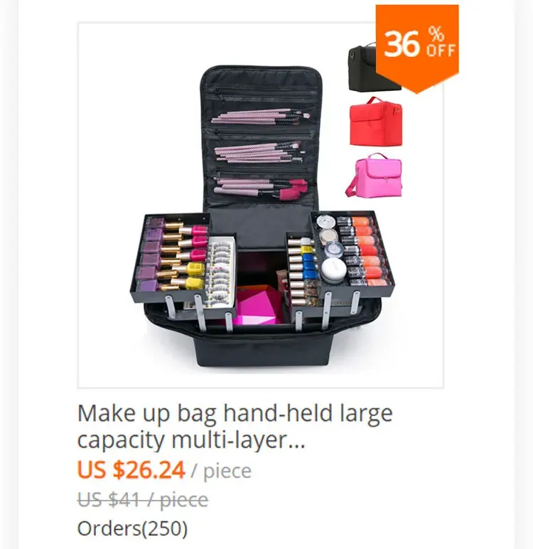 Trousse de maquillage en cuir PU pour femme, trousse de voyage multifonctionnelle et portable pour ranger le maquillage 241220_voghion.com