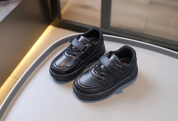 Students Tennis Sneakers Kids Spring Autumn Boys Girls Sports Happysteps Casual Board Leather Soft Soled Children White_desvips.com
