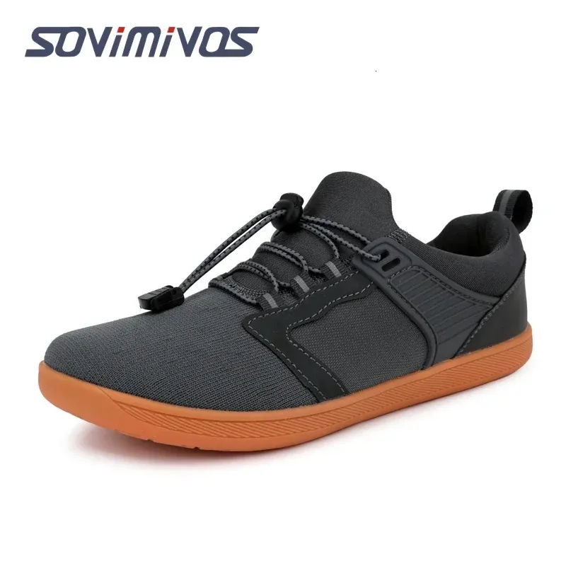 Mens Cross-Trainer Casual Sneakers Barefoot Shoes | Wide Toe Box Womens Minimalist Trail Runner Canvas Loafers 240624_voghion.com