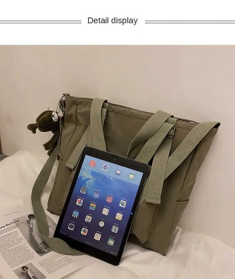 Xierya Borsa a tracolla da donna Borsa semplice con cerniera alla moda Borsa a tracolla impermeabile di grande capacità Borsa per studenti_voghion.com