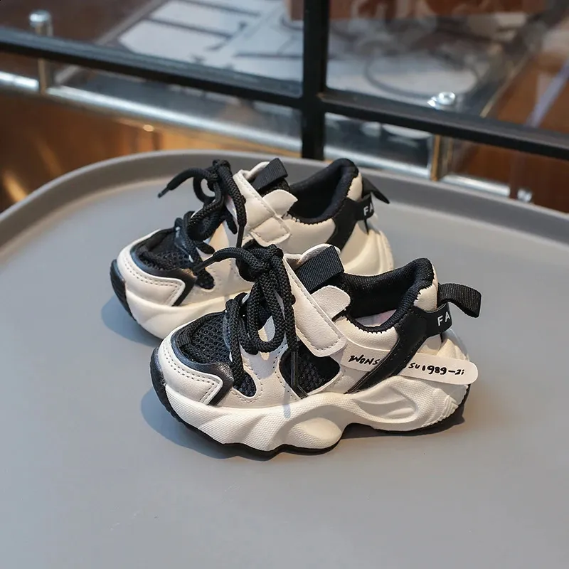 Childrens mesh breathable short chubby TPR running for boys and girls childrens casual sports shoes white tennis 3 4 5 6_voghion.com