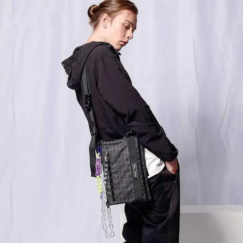 Kingsons Messenger Shoulder Crossbody Bag Waterproof Plaid Casual_voghion.com
