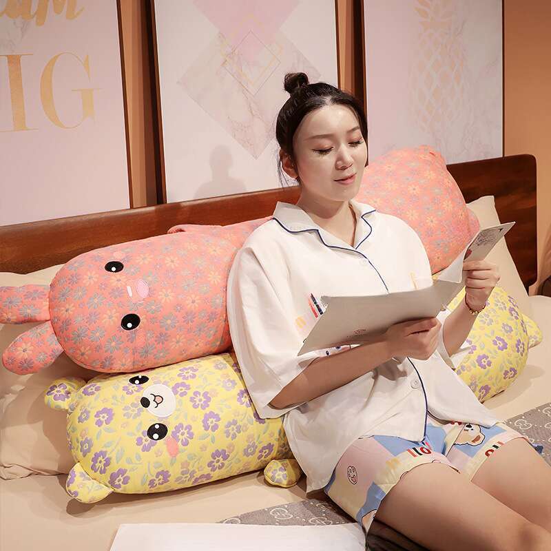 Triple Jacquard Animal Dolls Cartoon Long Plush Toys For Girls Sleep, Legs Clip Pillow_voghion.com