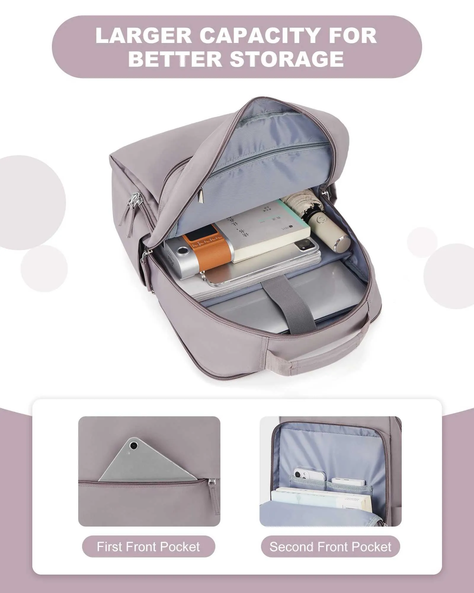 Laptoprucksack Für Damen Wasserabweisender Tagesrucksack Uni_voghion.com