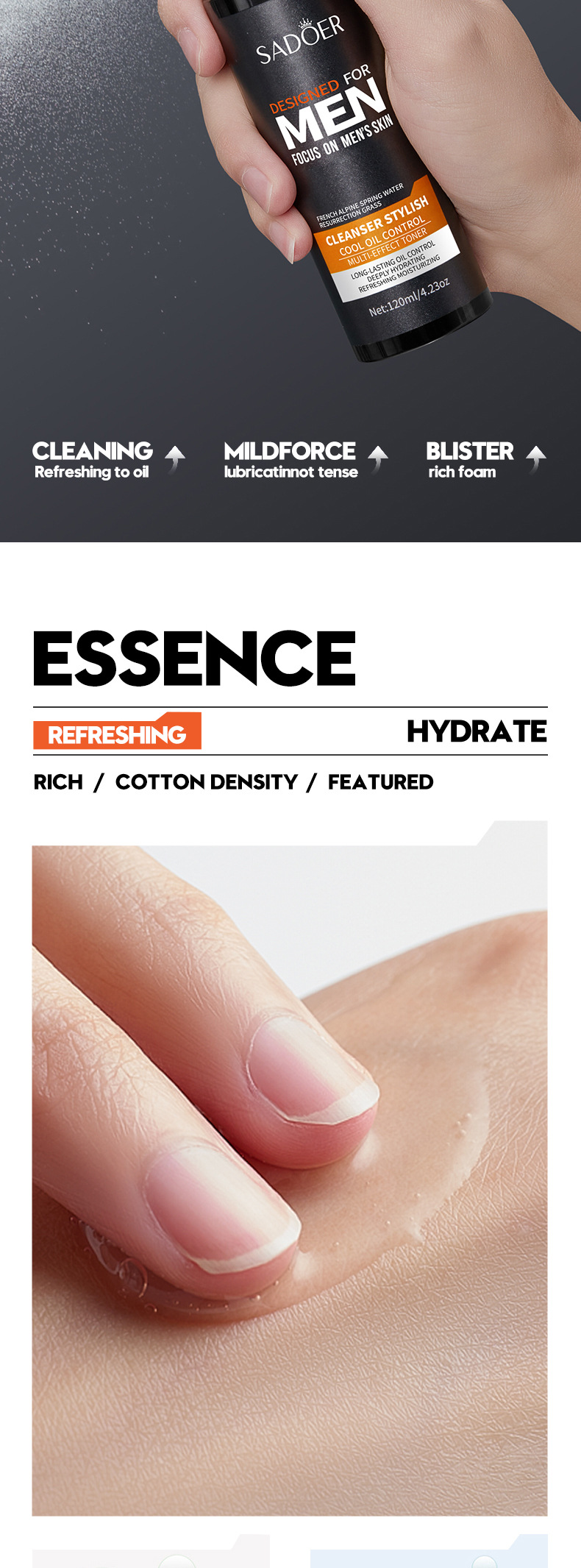 Full English Water SADOER Cool Type Men's Vaseline Hydrating Toner Lotion_voghion.com