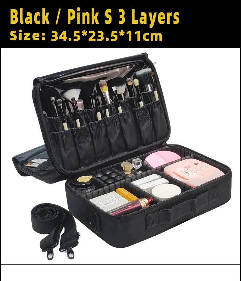 Upgrade-Kosmetiktasche mit großer Kapazität -selg Professioneller Reise-Make-up-Koffer für Frauen 240723_voghion.com