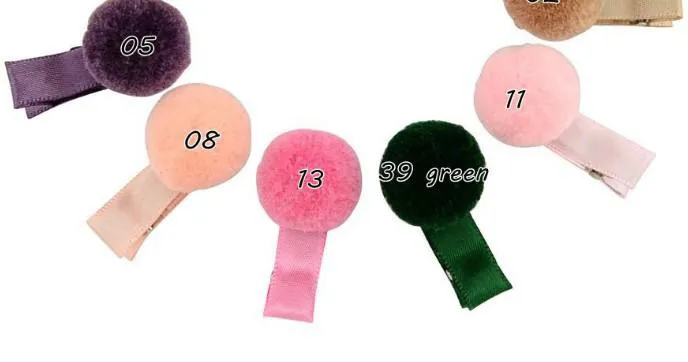 Filles Style Coréen Ins Jolies Épingles À Cheveux De Fête Enfants Couleur Bonbon Boule De Fourrure Kawayi Clips Tout-Petits Accessoires De Cheveux_voghion.com