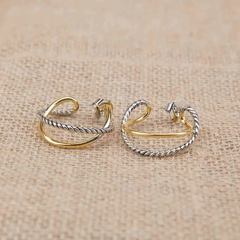Orecchini a cerchio con ciondolo geometrico di design, alla moda, per donne, modello classico in oro, regalo per festa di compleanno_voghion.com