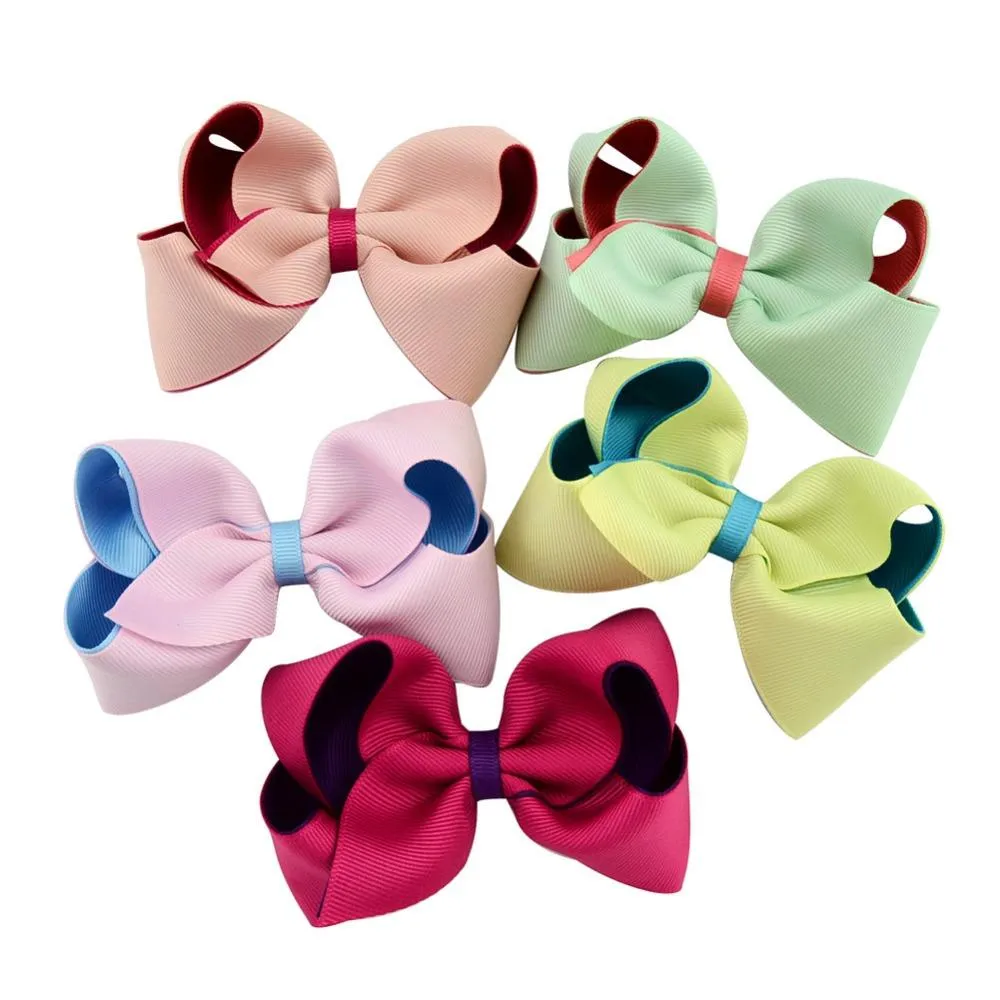 Lot de 20 nœuds à cheveux en ruban gros-grain double couche de 10 cm pour nouveau-nés, nourrissons, tout-petits et enfants (20_voghion.com