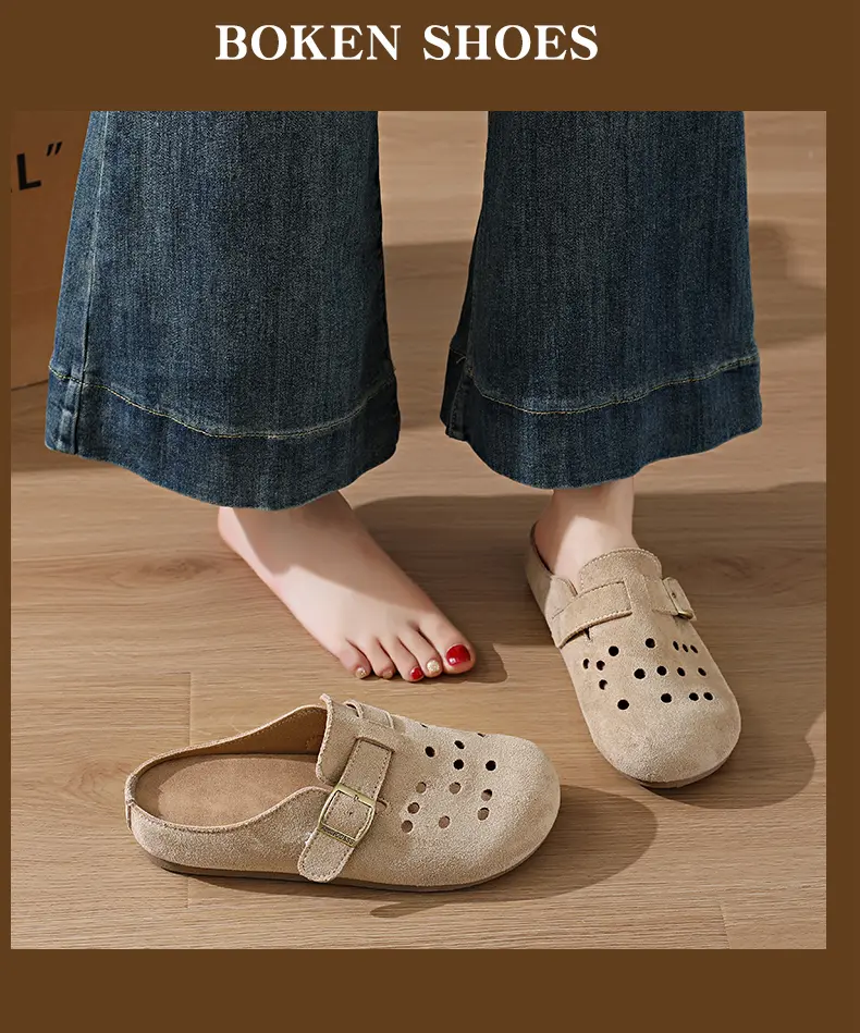 Stylish Women's Half Tray Sandals Breathable Summer Slippers_voghion.com