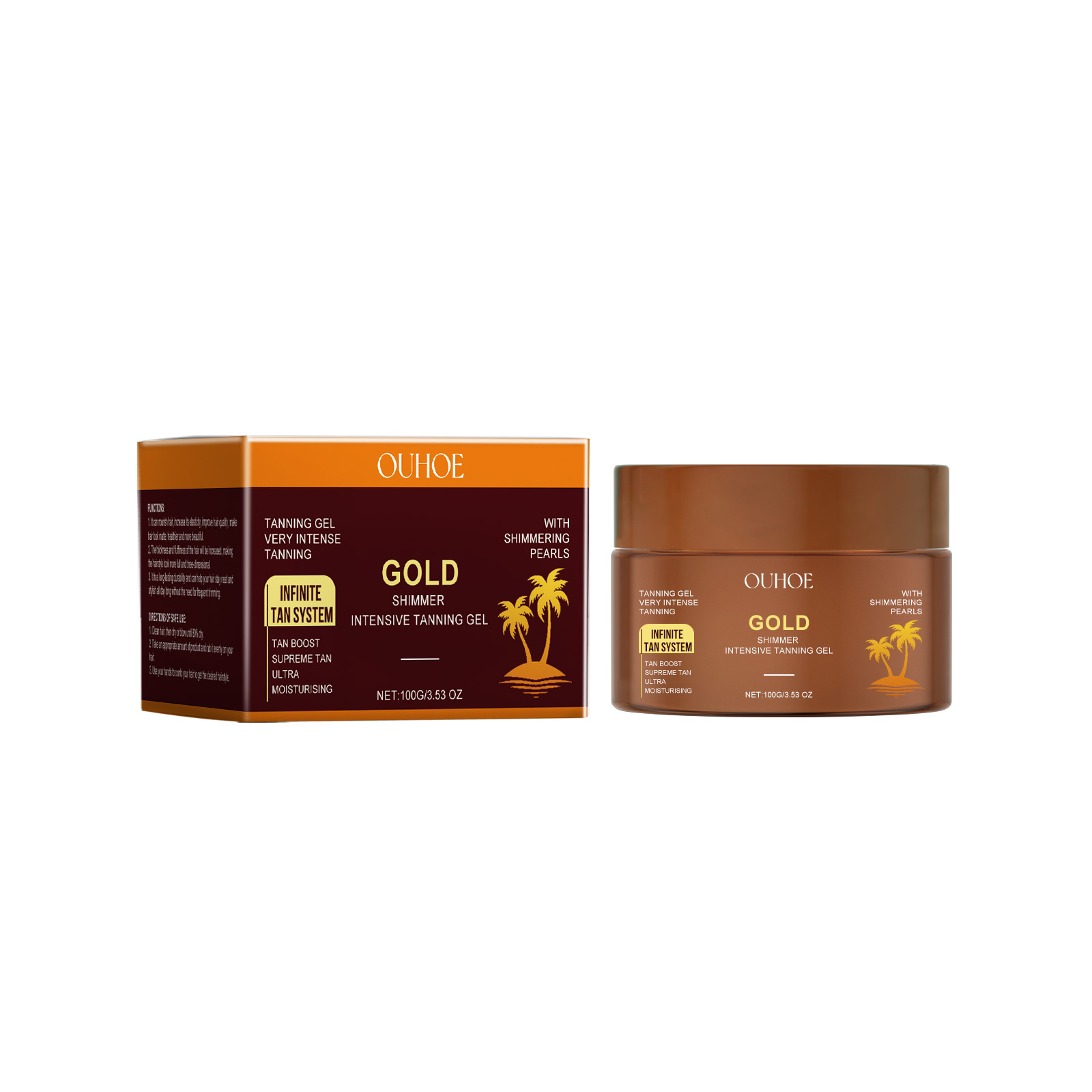 OUHOE Golden Glow Blackening Gel Gentle Moisturizing And Suntanning Wheat Skin Toning Cream For Summer Outdoor Beach_voghion.com