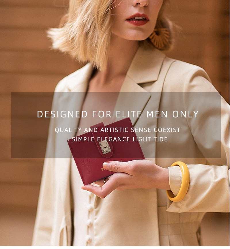 Baellerry new ladies card holder Korean style fashion buckle coin purse versatile light and compact wallet wholesale_voghion.com