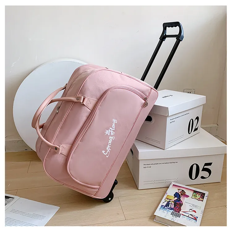 Large Capacity Trolley Handbag Foldable Thickened Wearresistant Boarding Case Home Storage Travel Convenient Bag_voghion.com