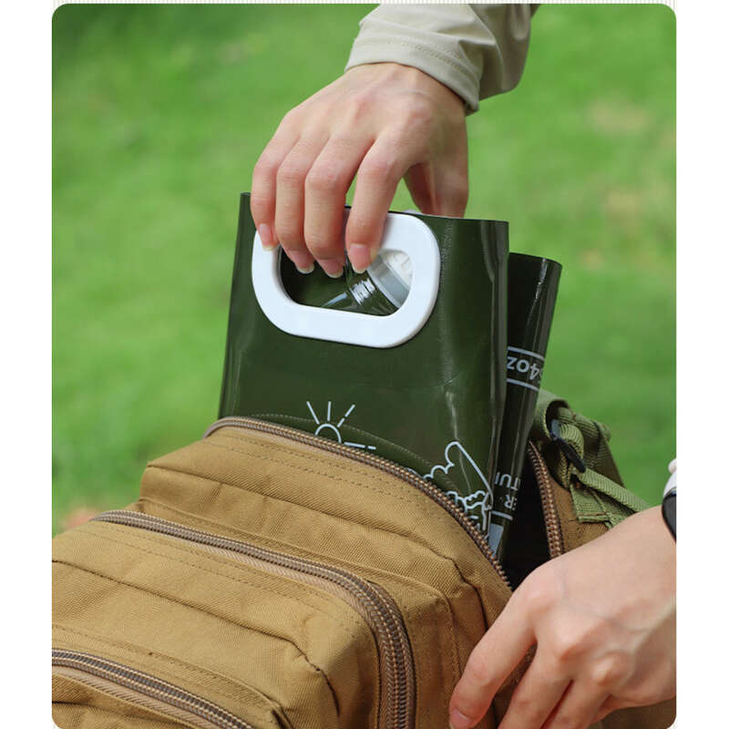 Outdoor 7.5L Folding Storage Bag, Large Capacity Plastic Bucket With Valve, Camping Supplies, Portable Water Bag_voghion.com