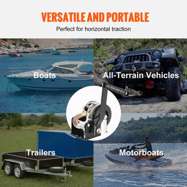 Cabrestante manual para remolque de barco con cable de acero_voghion.com