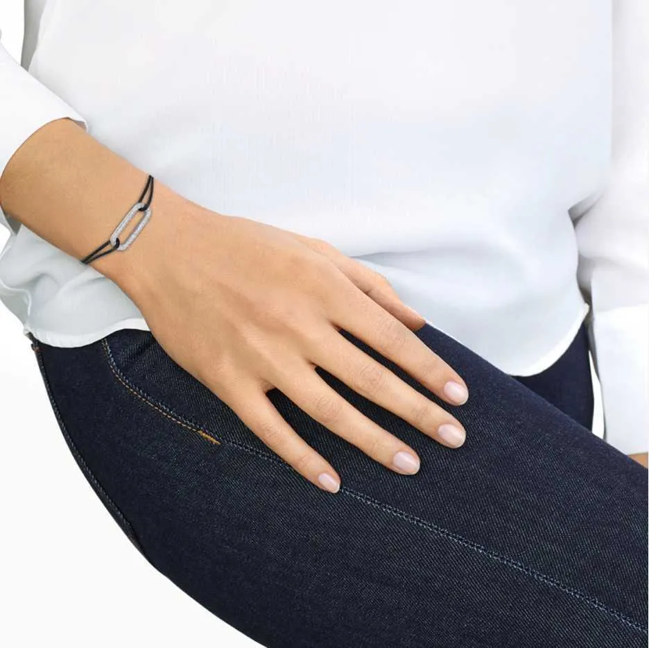 Charm Bracelet French Design Menottes Cord Bracelet Silver Tone_voghion.com