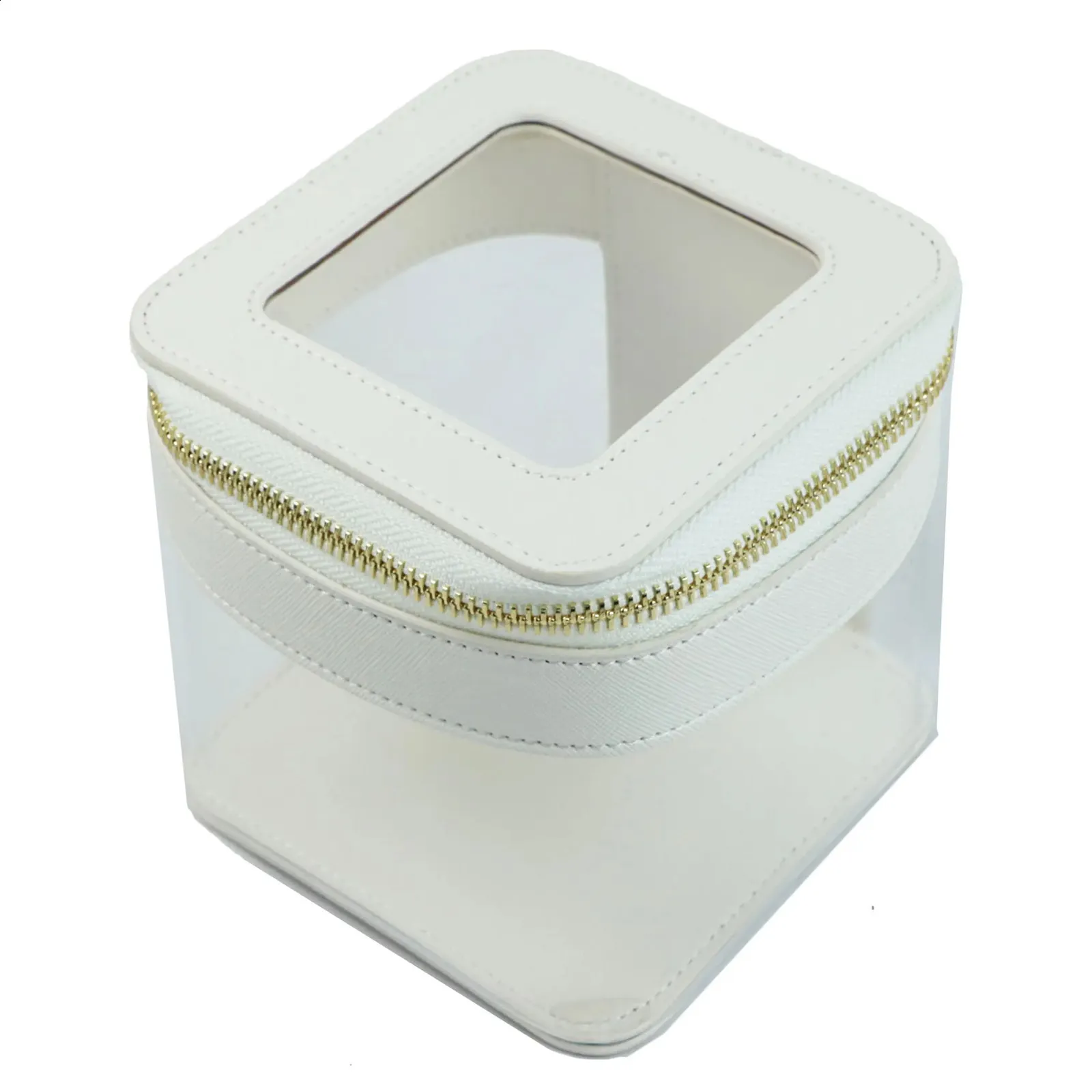 Custom Letters Saffiano Leather Bag PVC TPU Clear Bags Cosmetic For Storage Lipstick Travel Makeup Case 240805_voghion.com
