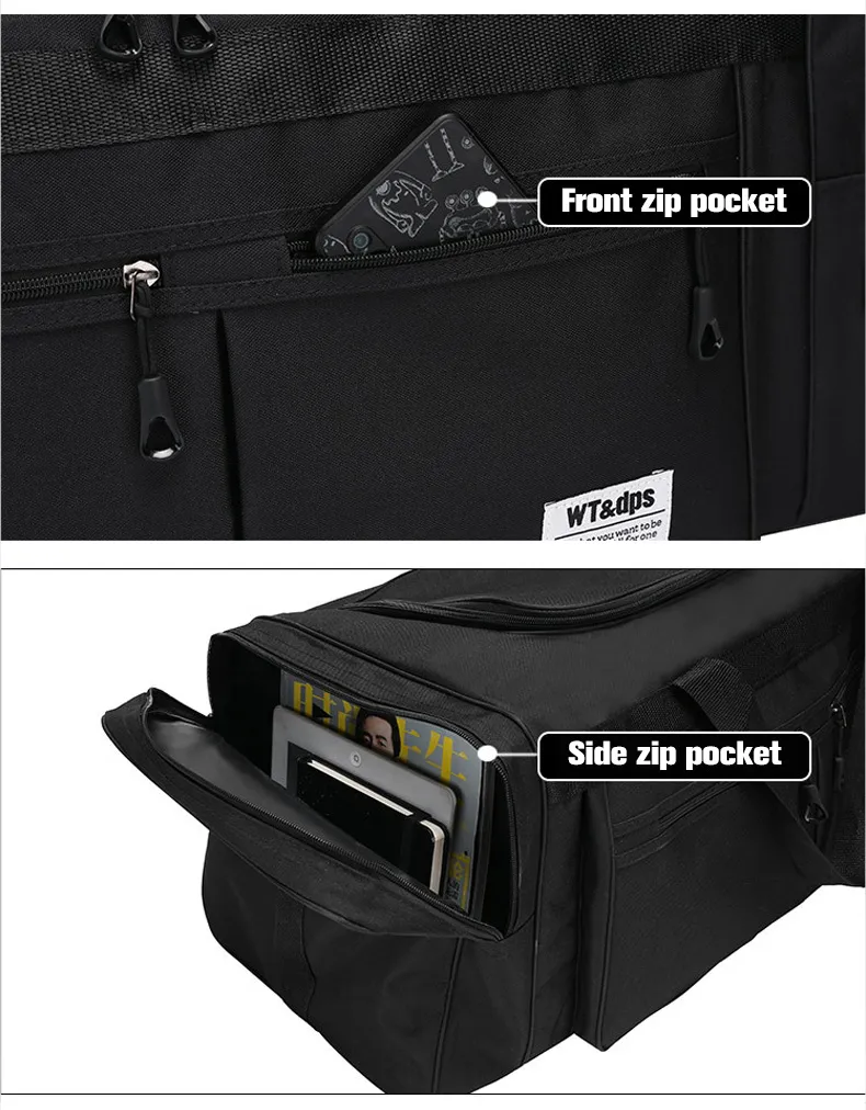 70L Gym Bags Lage Foldable Sport Travel Duffel For Women Men Handbag Multifunction Large 70CM Weekender Bag_voghion.com