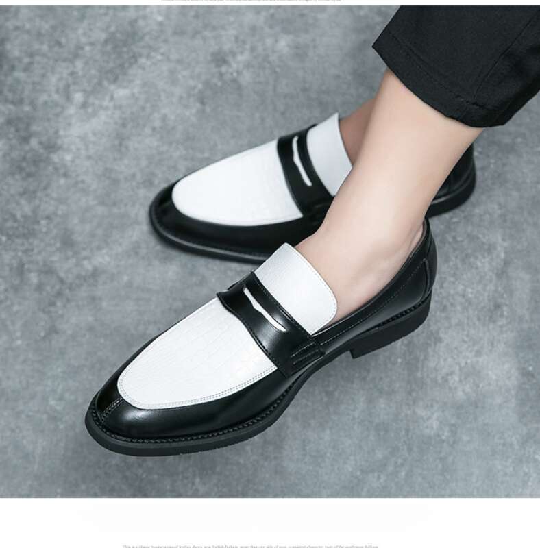 Fashion Design Custom Hand Made Men Slip On Leather Loafer Moccasin Casual Shoes Big Size Genuine Leather Shoe_voghion.com