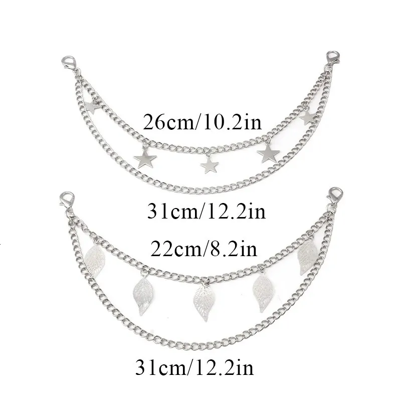 Y2k Metalen Parelband Tassen Meerlaags Voor Handtas DIY Handvatten Ster Hanger Schoudertas Ketting Accessoires 241028_voghion.com