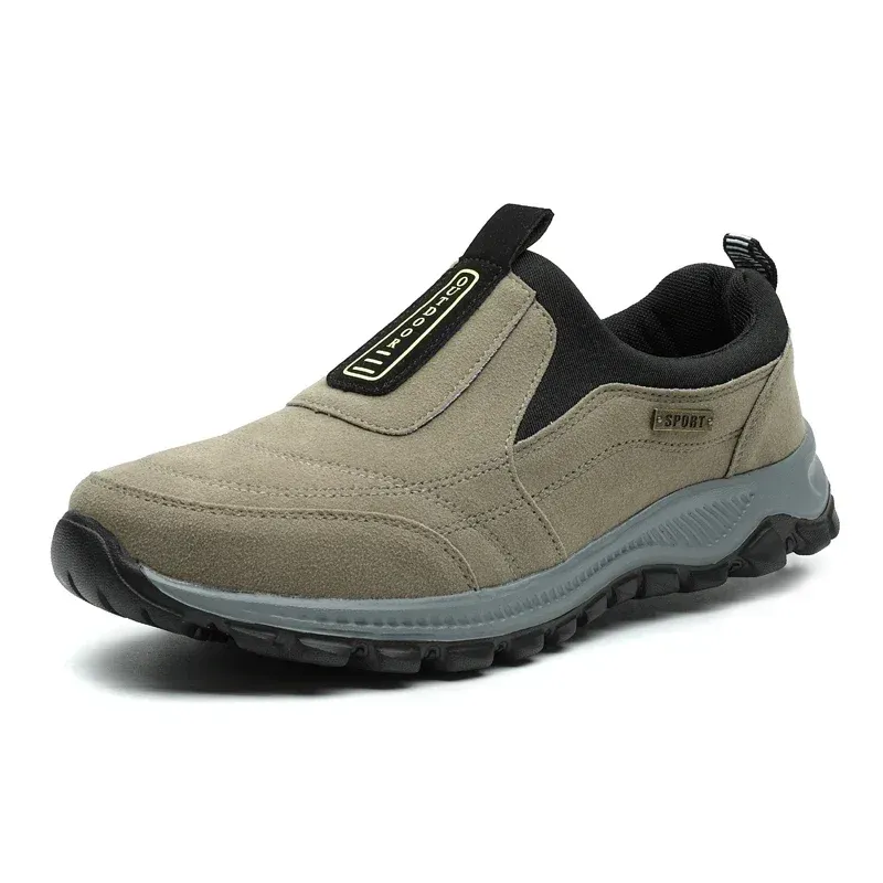 YRZL Outdoor-Wanderschuhe zum Reinschlüpfen, lässig, atmungsaktiv, Wildleder, rutschfeste Wanderschuhe für Herren_voghion.com