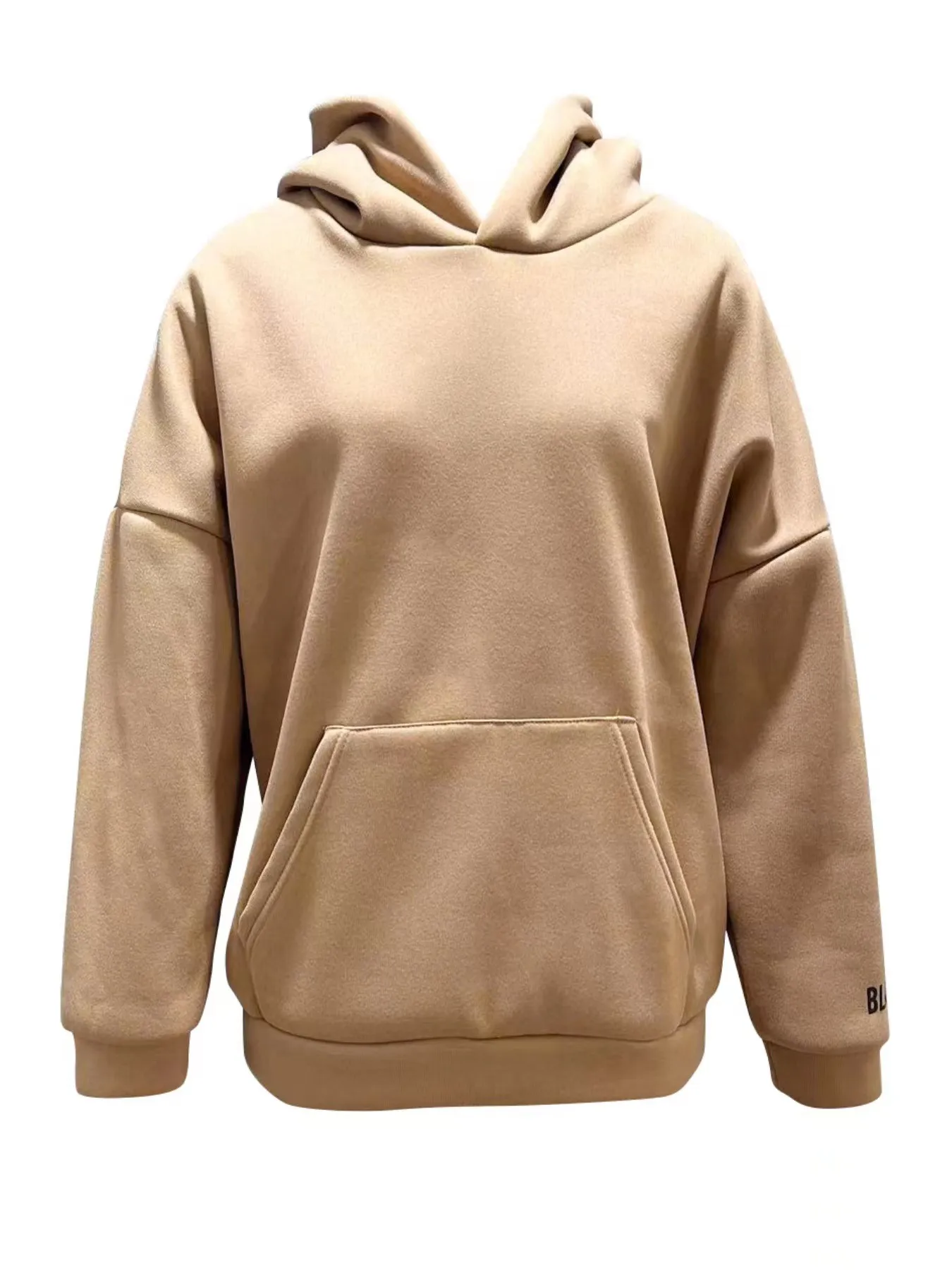 Oversized Women's Hoodie Long Sleeve Pullover Letter Print Top_voghion.com