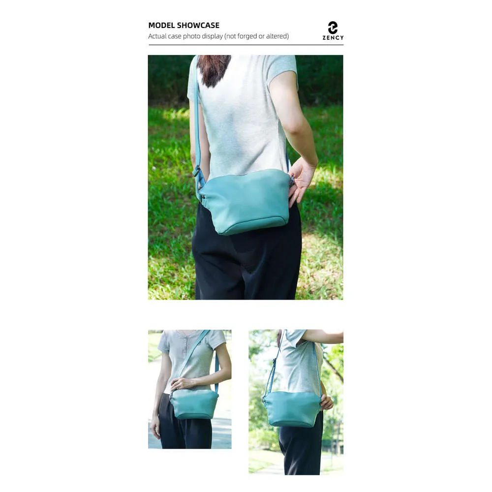 Zency Small Leather For Women Simple Casual Handba With Zip Pockets Adjustable Strap Shoulder Cross Body Purse Roomy_voghion.com