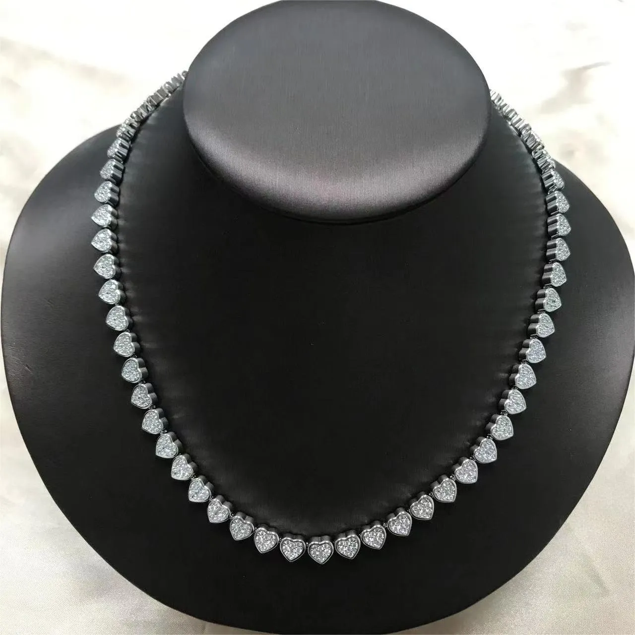 Une marque amour coeur bracelet concepteur pour les femmes charme perle élégant coeurs roses diamant turquie cohérent tennis ongles_voghion.com