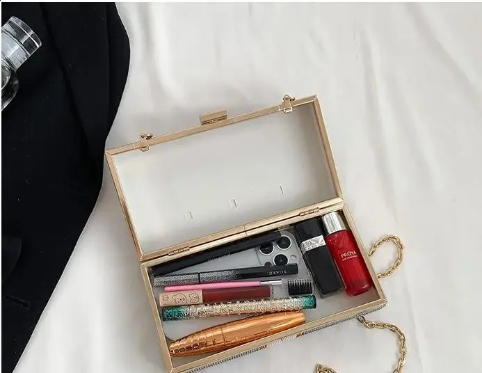 Geantă de mână Dia pentru cină, petrecere, nuntă, clip, seară, lanțuri, geantă de umăr crossbody cu paiete, Clutch 240830_voghion.com