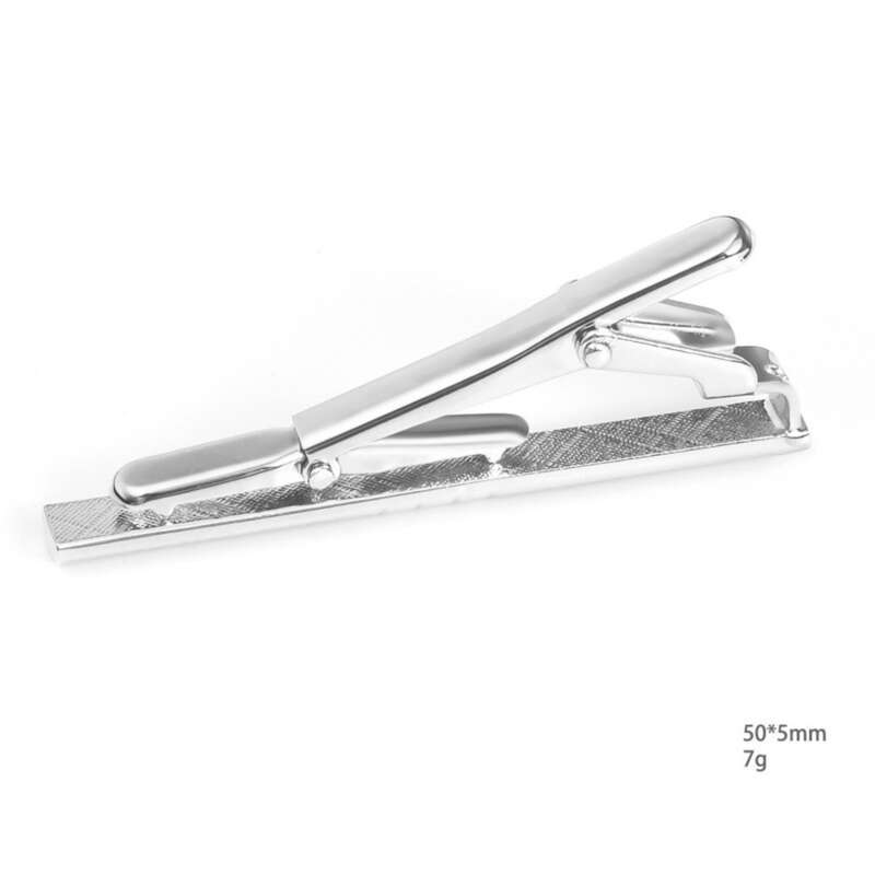 Nuevo y versátil conjunto de corbata de metal de color sólido, moderno conjunto de gemelos y clip para cuello de camisa para hombre_voghion.com