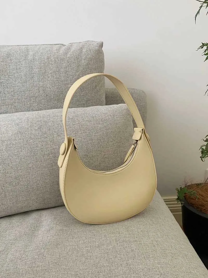Elegant Women's Shoulder Bag And Handbag In Solid Pu Leather_voghion.com