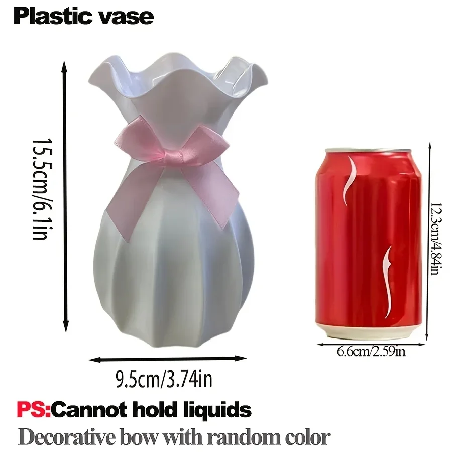 Nordic Water Ripple Wave Texture Plastic Vase For Home Decor_voghion.com