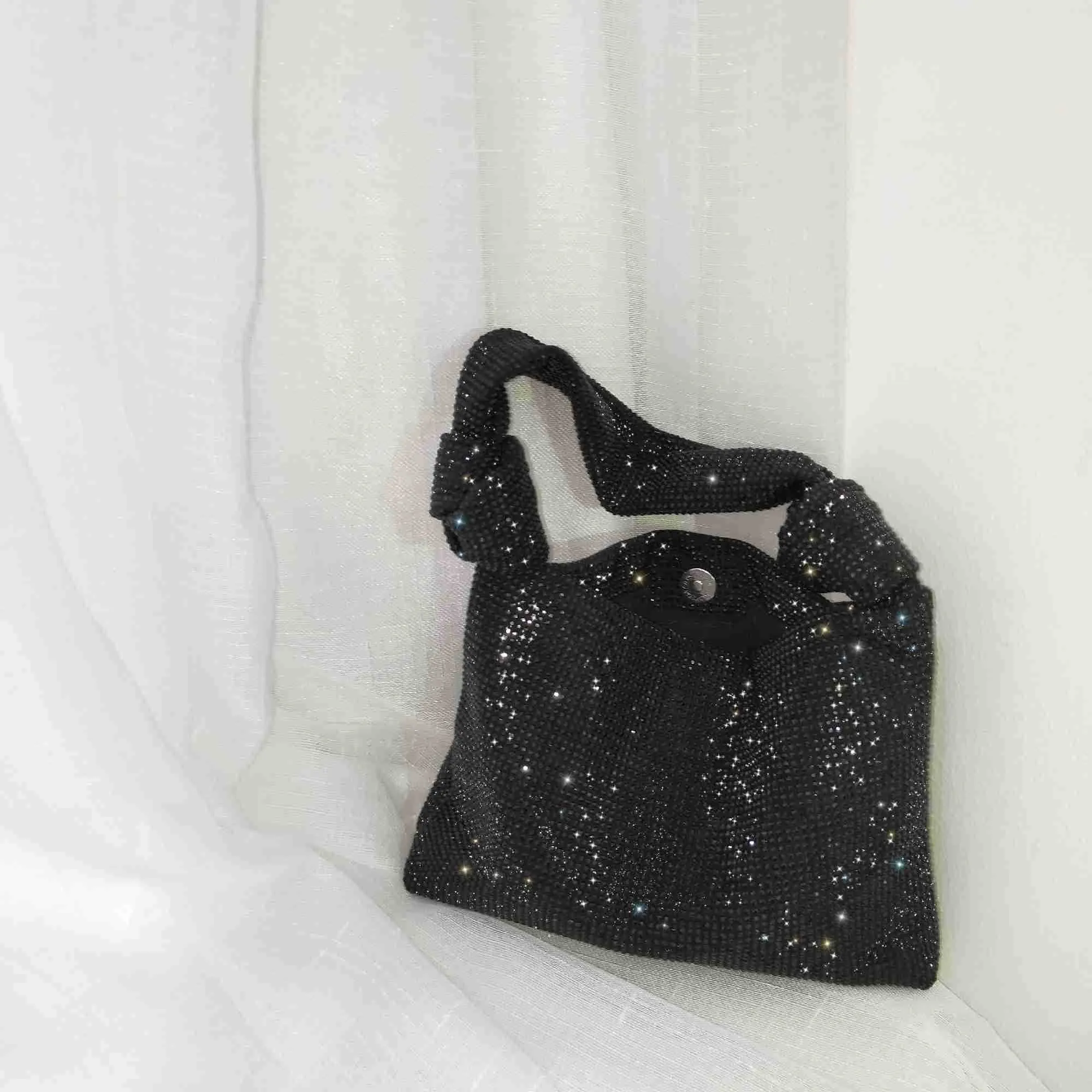 Sacs à main pour femmes Sier Black Rhie Sacs de soirée Petites pochettes Sac neuf Sac A Main Femme Mode Mini Sacs Sacs C241210_voghion.com