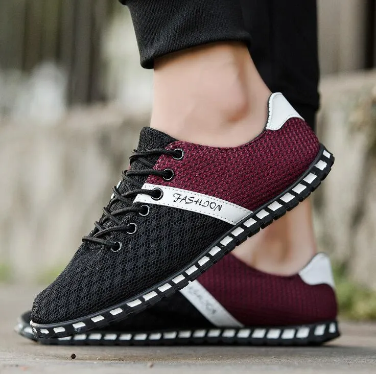 Men's Breathable Mesh Sneakers For Walking Lightweight Trainers_voghion.com