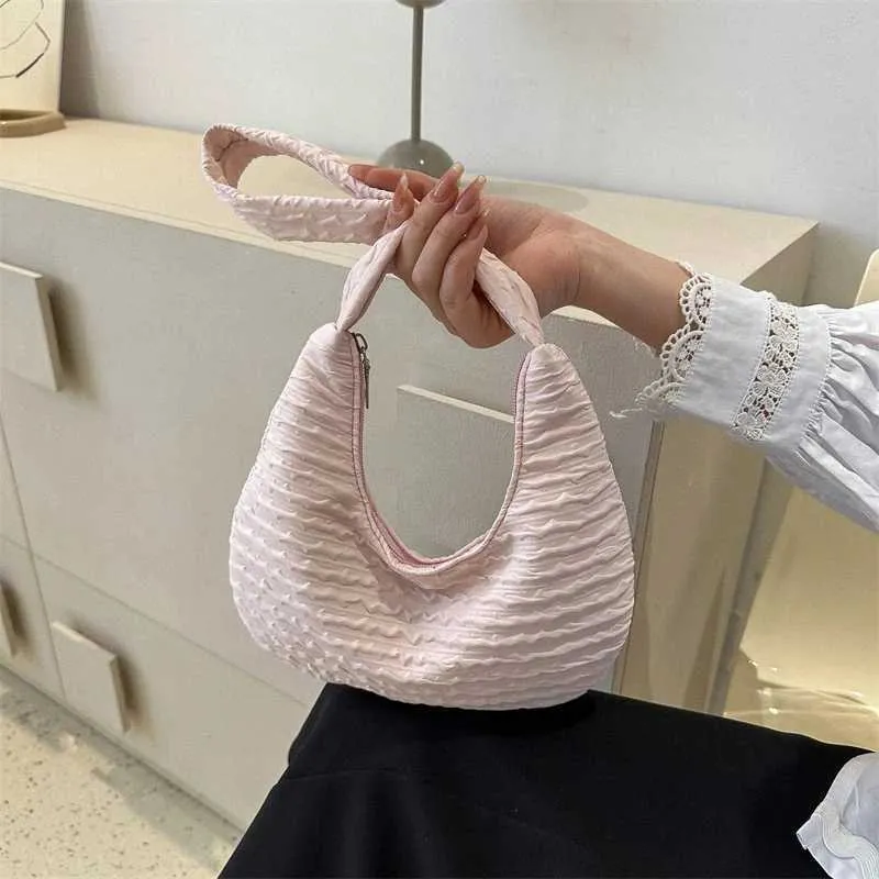 Nylon sottobraccio spalla per le donne borse coreano semplice singolo cinturino borsa femminile shopper shopping dumpg borsa tote_voghion.com