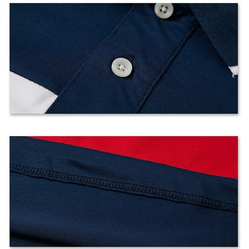 Shirt Men Big Tall Short Sleeves Cool Top Tees Cotton Male Large Tee Summer Fit Slim Patchwork Polo Shirts Plus Size_voghion.com