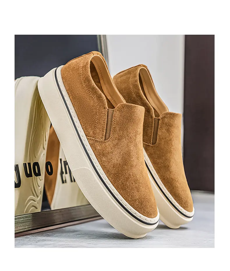 Men's Casual Shoes Versatile Breathable Canvas Slip-on Trainers_voghion.com