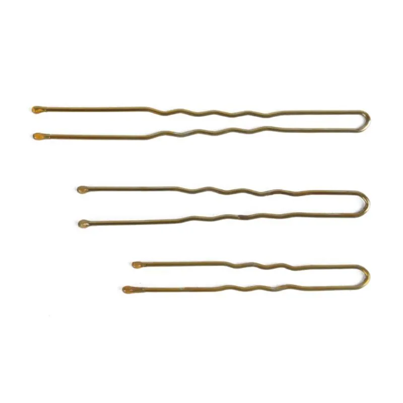 300 tk/partii/karp Lainelised U-kujulised klambrid, klambrid, stiilitarvikud, punutud juuksetööriistad naistele, kuldsed, S, M, L_voghion.com