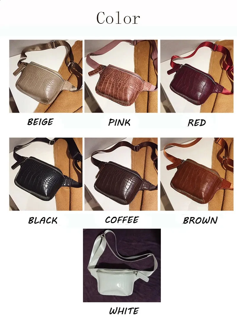 Leder Brusttasche Fanny Frauen Tasche Kleine Bum Taille Gürteltaschen Casual Phone Pack Mode Brieftasche c101 240829_voghion.com