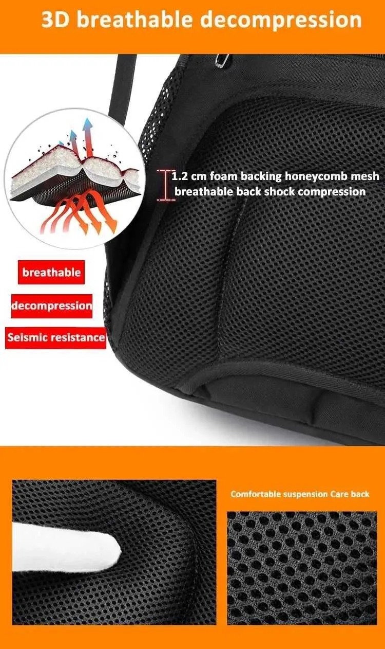 Sac à dos pour ordinateur portable d'affaires version coréenne pour hommes, sac de voyage en tissu Oxford d'extérieur USB, personnalisation C241107_voghion.com