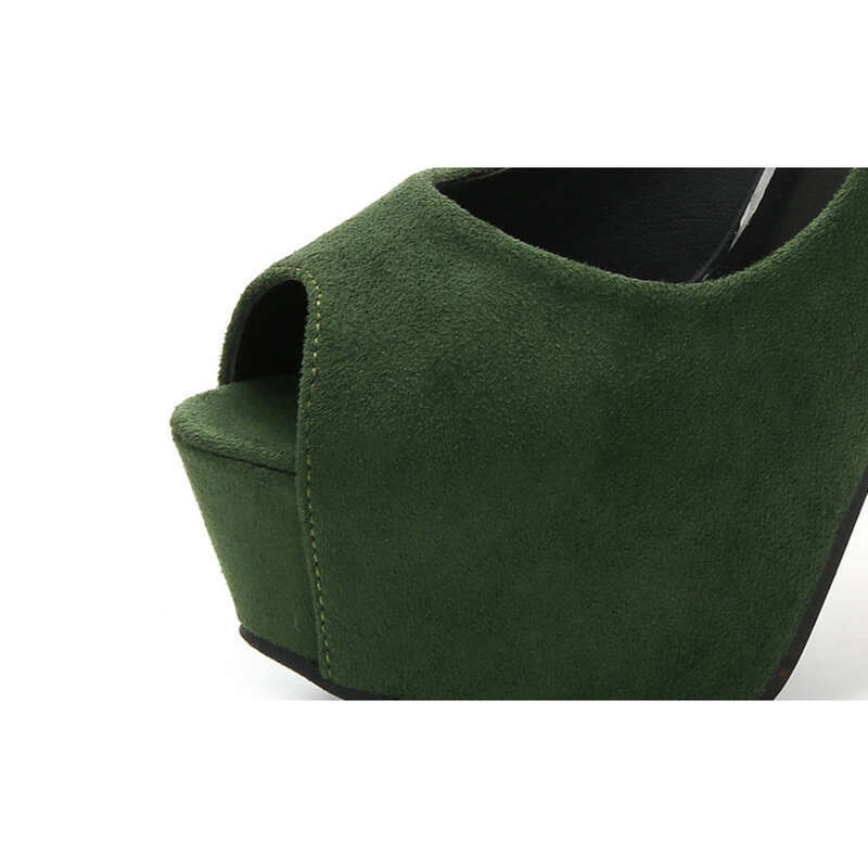 Autumn Super Hentian High Thin Waterproof Platform Fish Mouth Velvet Inner Heightening Women's Single Shoes Heel Bow_voghion.com