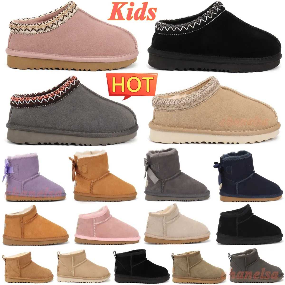 Kids shs Slippers boots Toddler Ultra Mini Platform Booties Australian baby warm mini snow Boot Children boys Girls_voghion.com