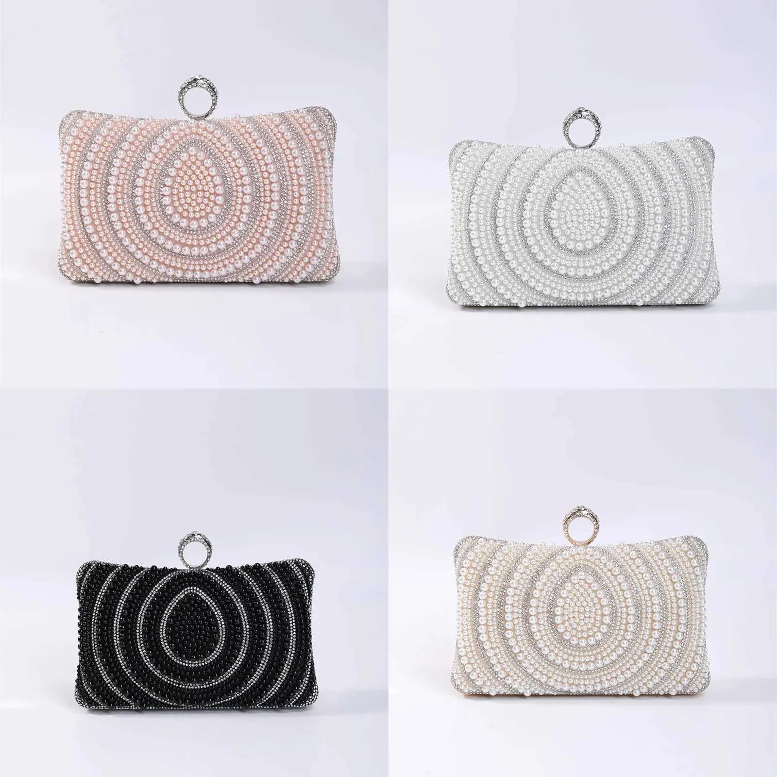 Sac de soirée tendance pour femme avec perles, élégant, portefeuille de mariage, de dîner, de fête, de créateur, nouveau, Y241019_voghion.com