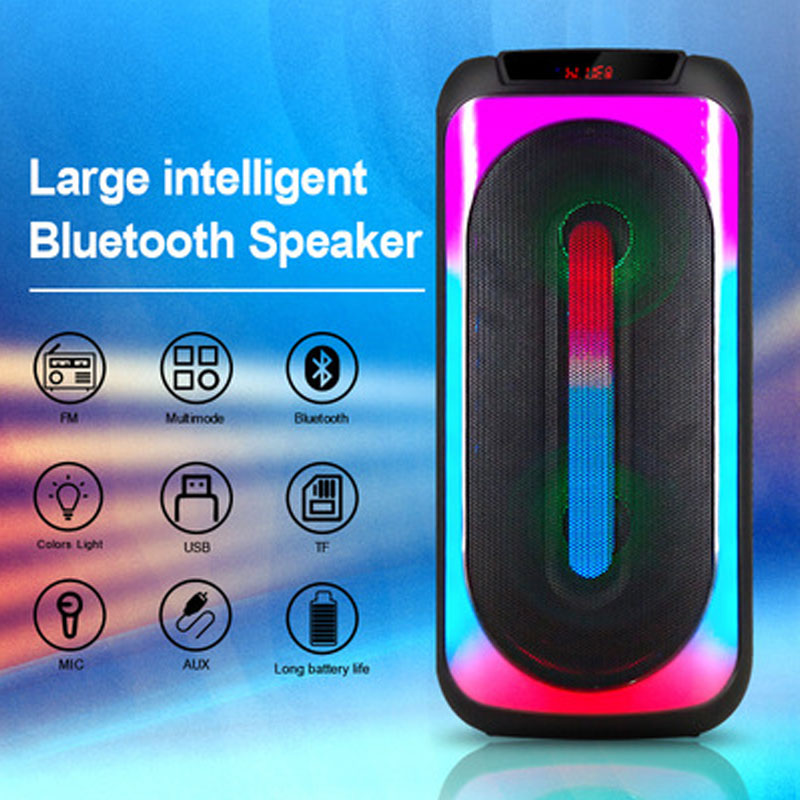 „Caixa de SOM“ 60 W itin galingas belaidis „Bluetooth“ garsiakalbis, nešiojamas žemų dažnių garsiakalbis, karaoke, lauko ratinis žemų dažnių garsiakalbis, aux TF / FM_voghion.com