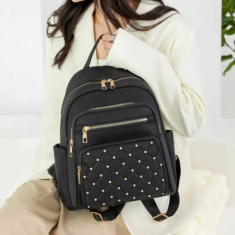 Fashion Nylon Women's Large Travel Backpack For Stylish Journeys_voghion.com