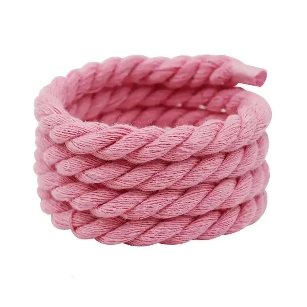 2 pezzi di lacci rotondi spessi in poliestere e cotone di alta qualità, tinta unita, larghezza 0,8 cm, 120 cm, 10 colori, lacci per scarpe audaci 250114_voghion.com